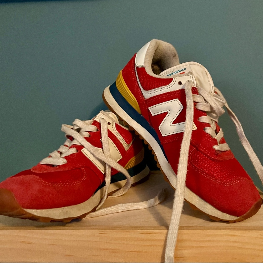 Red sneakers size 6